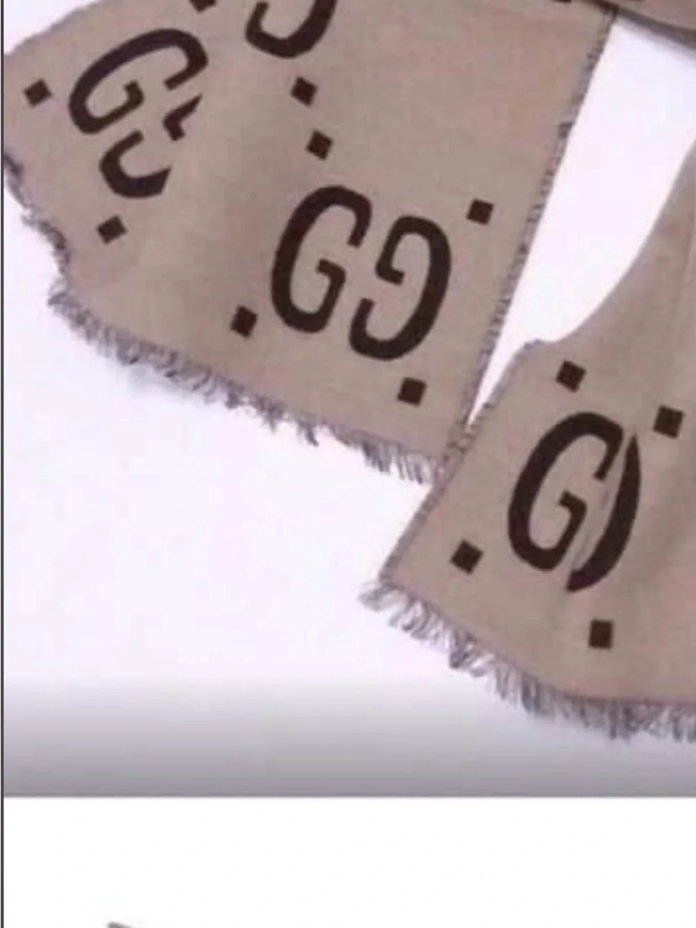 Gucci GG Stole Brown/Beige reversible Scarf